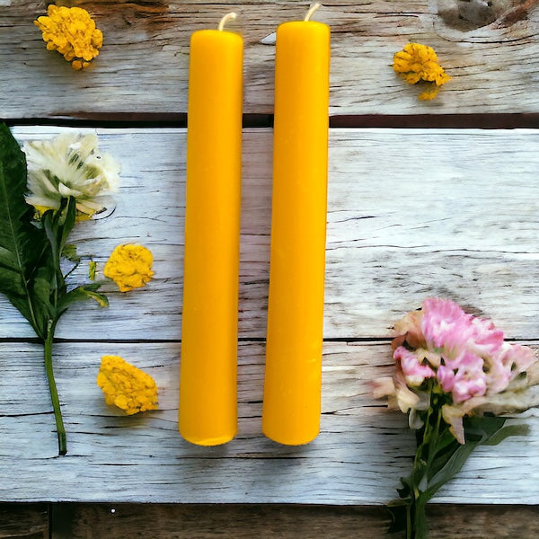 Oregon Beeswax Taper Candle Set | unscented