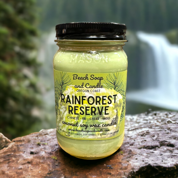 Rainforest Reserve - Coconut Soy Wax Mason Jar Candle