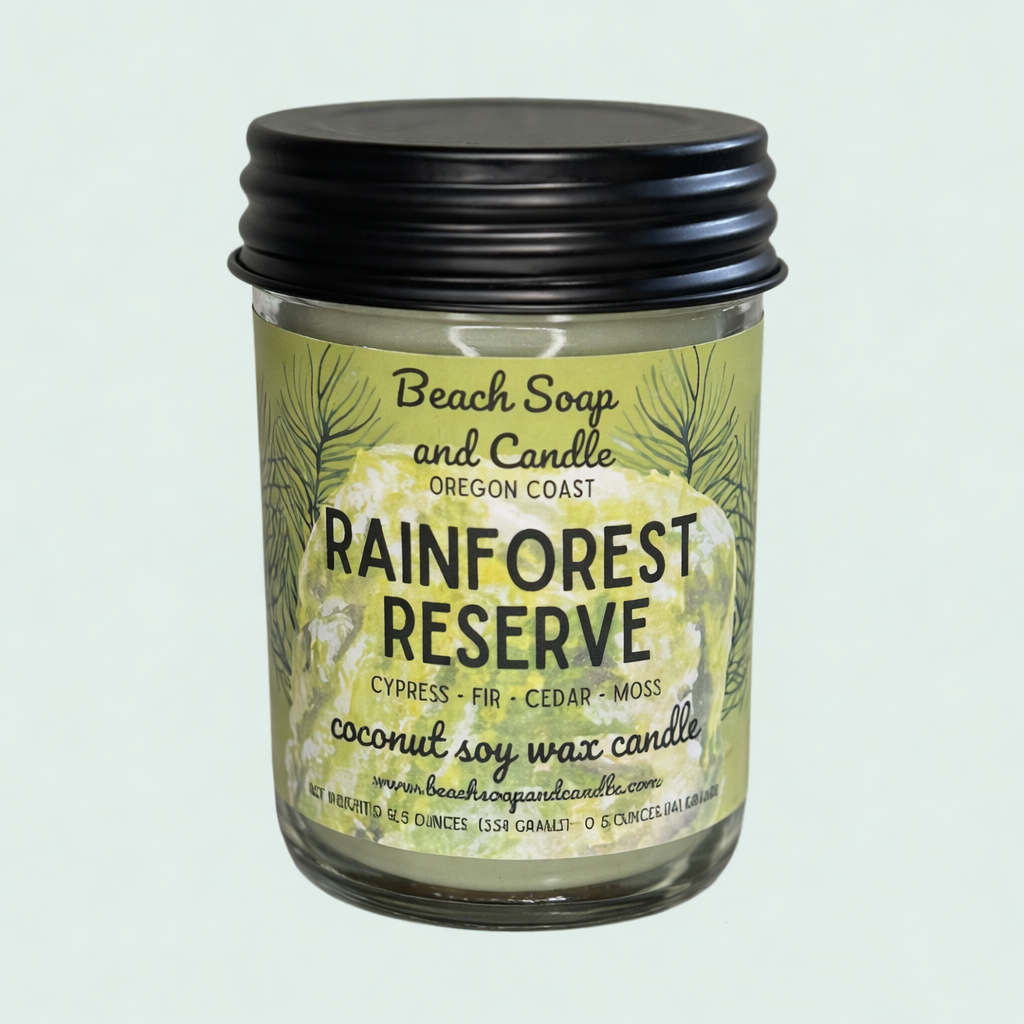 Rainforest Reserve - Coconut Soy Wax Mason Jar Candle