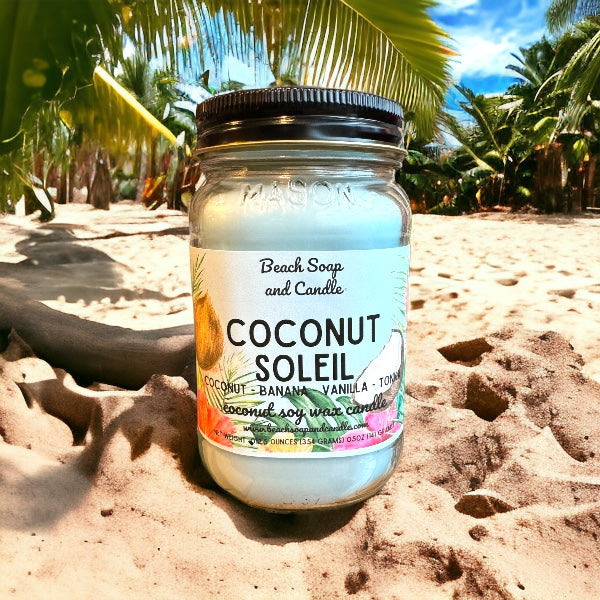 Coconut Soleil Coconut-Soy Wax Mason Jar Candle