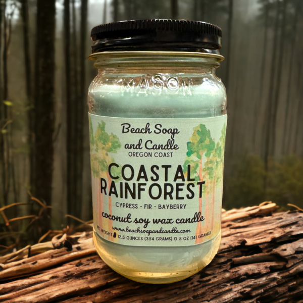 Coastal Rainforest - Coconut Soy Wax Mason Jar Candle