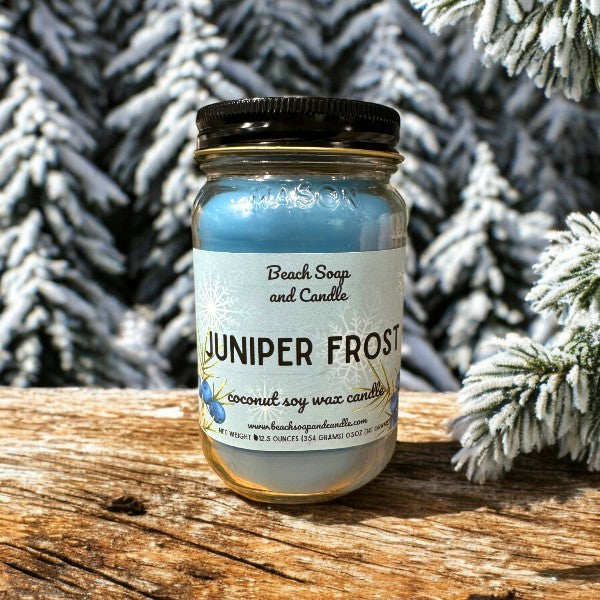 Juniper Frost Mason Jar Candle