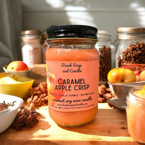 Caramel Apple Crisp Mason Jar Candle