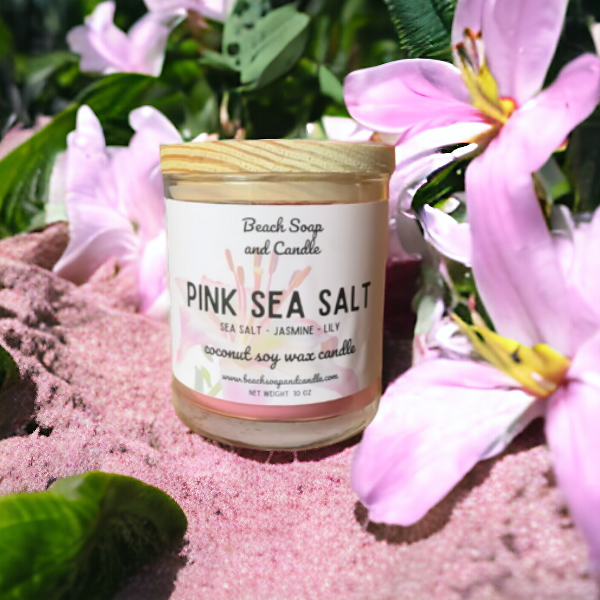 Pink Sea Salt Coconut Soy Wax Candle