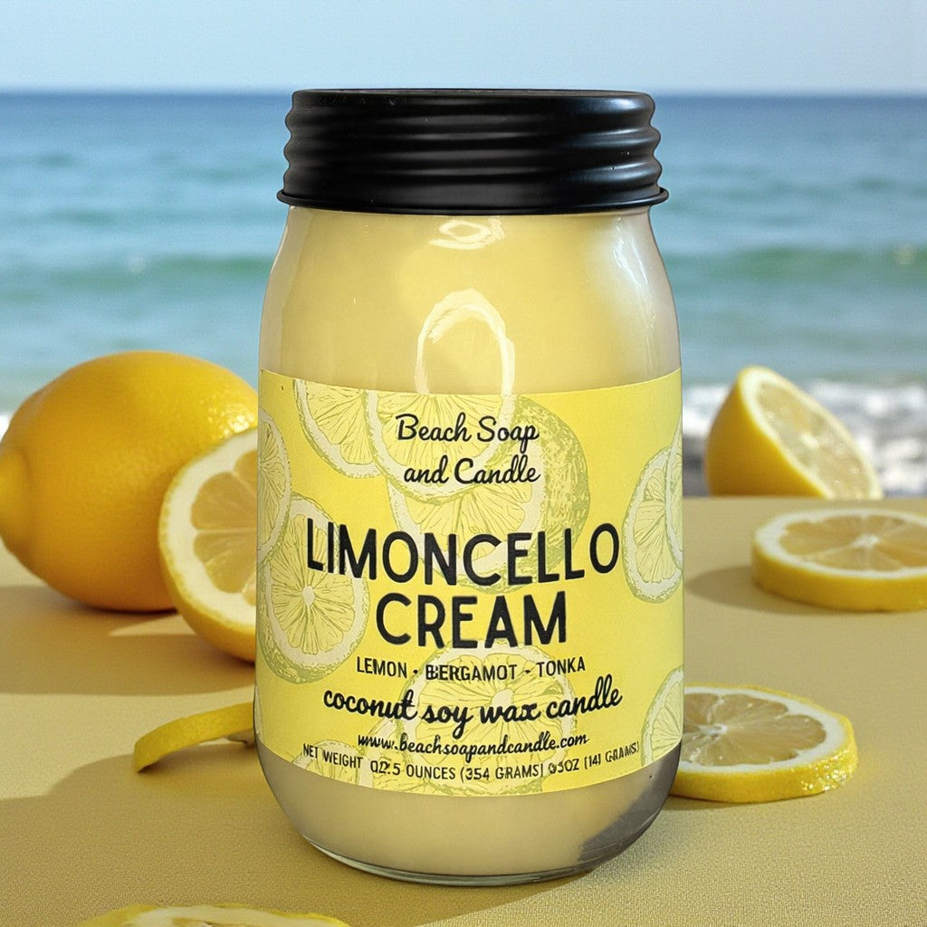 Limoncello Cream Coconut Soy Mason Jar Candle
