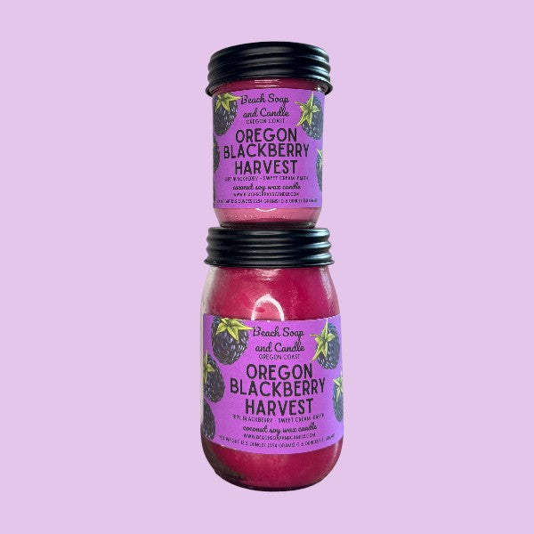 Oregon Blackberry Harvest, Coconut-Soy Wax Mason Jar Candle