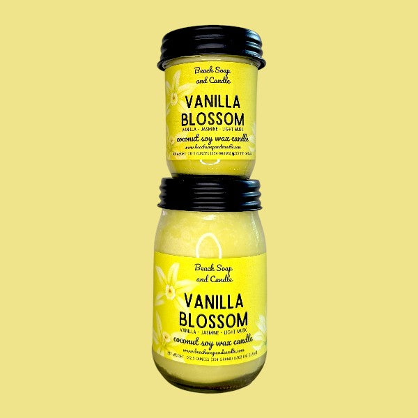Vanilla Blossom, Coconut Soy Mason Jar Candle